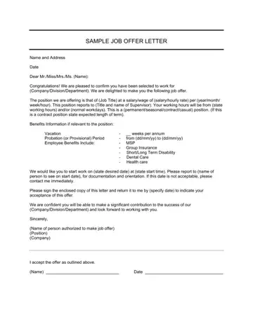 Offer Letter Form Preview