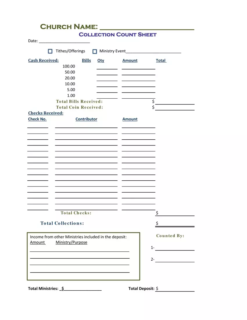 Offer Report Form first page preview