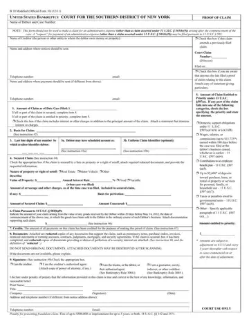Official Form 10 Preview