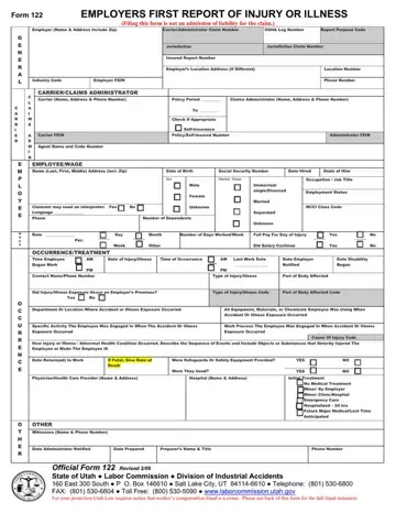 Official Form 122 Utah Preview