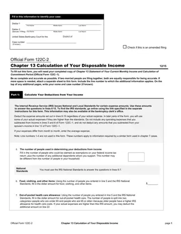 Official Form 122C 2 Preview