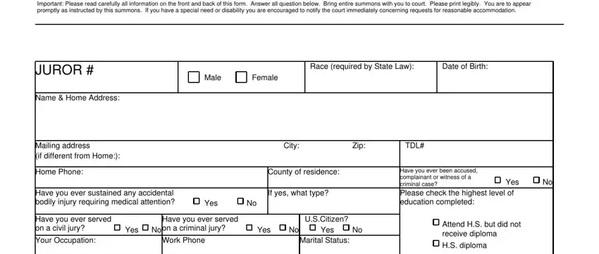 laptop jury duty gaps to fill in