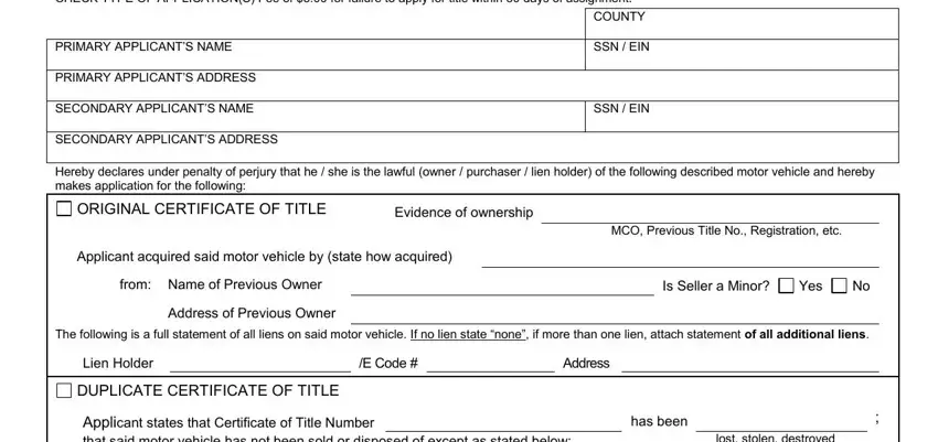 bmv form 3774 fields to complete