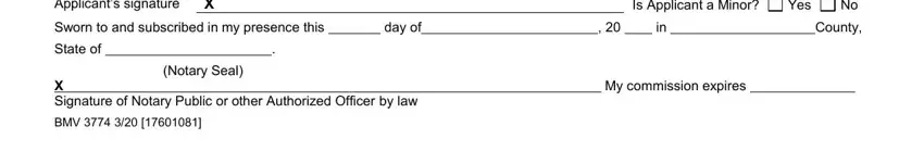 part 3 to completing bmv form 3774