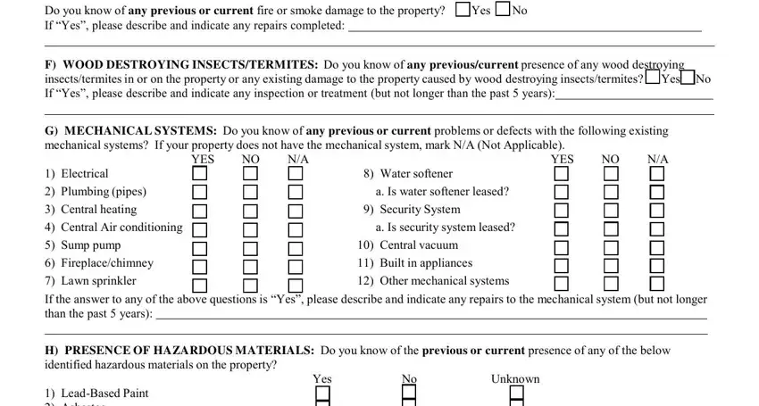 Finishing ohio real estate disclosure form step 5