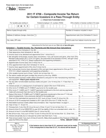 Ohio Form It 4708 Preview