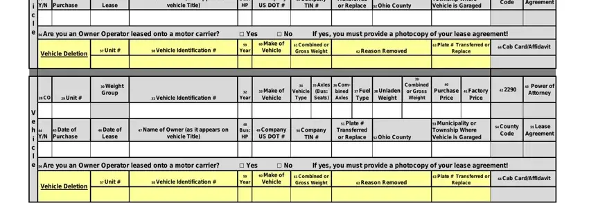 Filling in irp ohio step 3