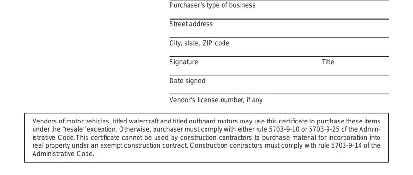 part 2 to completing sales tax exempt form ohio