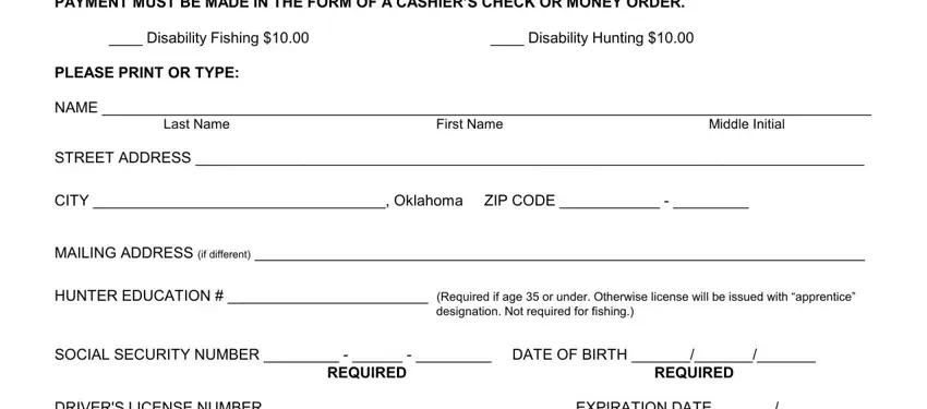 portion of gaps in oklahoma disabled veteran lifetime hunting and fishing license