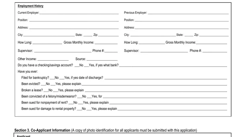 Filling out oklahoma real estate commission residential lease application stage 3