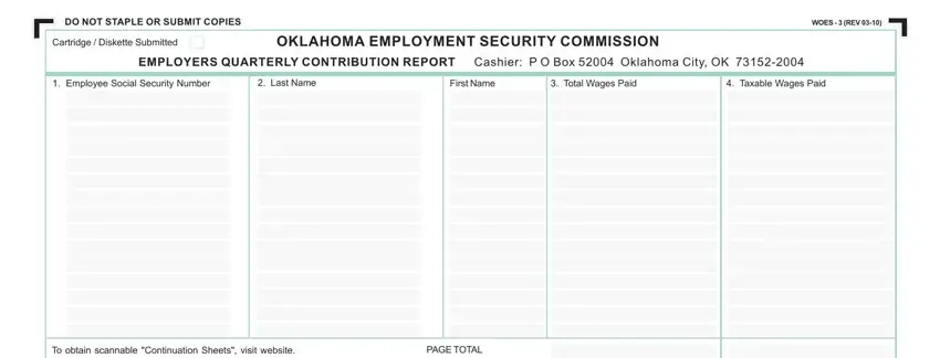 portion of blanks in oklahoma quarterly contribution report