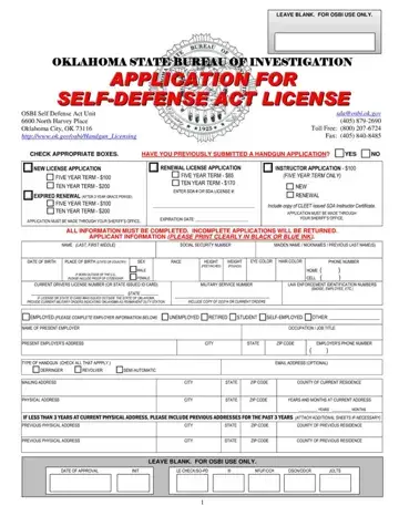 Oklahoma Sda Application Form Preview