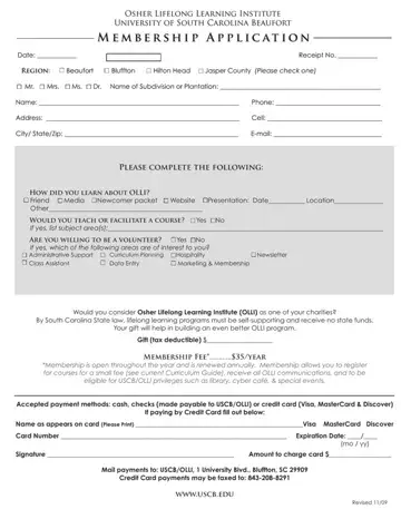 Olli Uscb Membership Application Form Preview