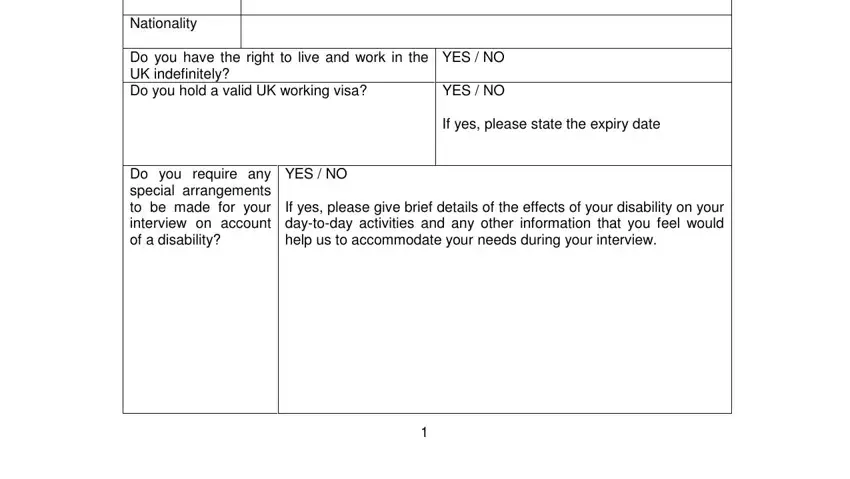 Filling out airport online form step 2