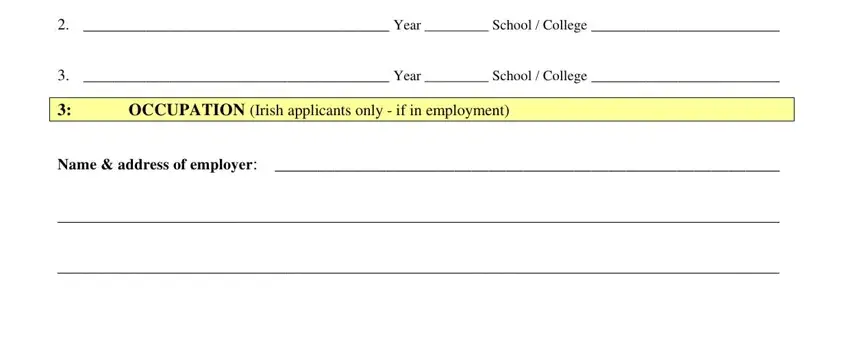 Completing course application stage 3