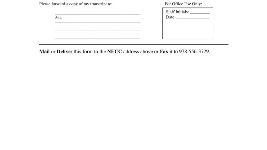 Completing essex transcript stage 2