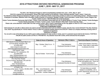 Ontario Admissions Program Form Preview