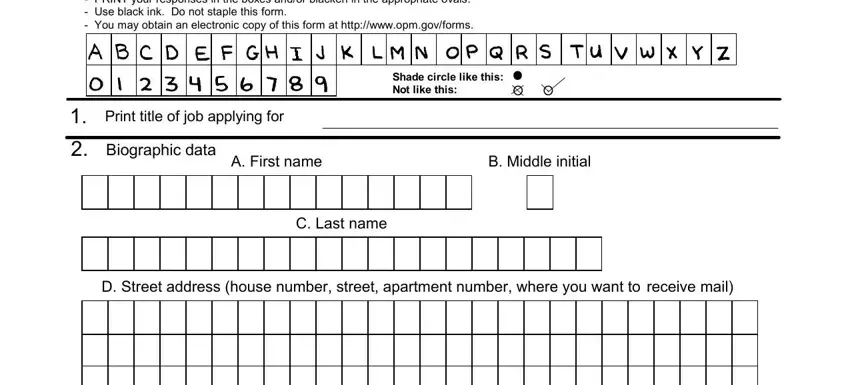 gov occupational form blanks to consider