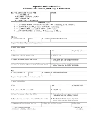 Opm Form 1396 Preview