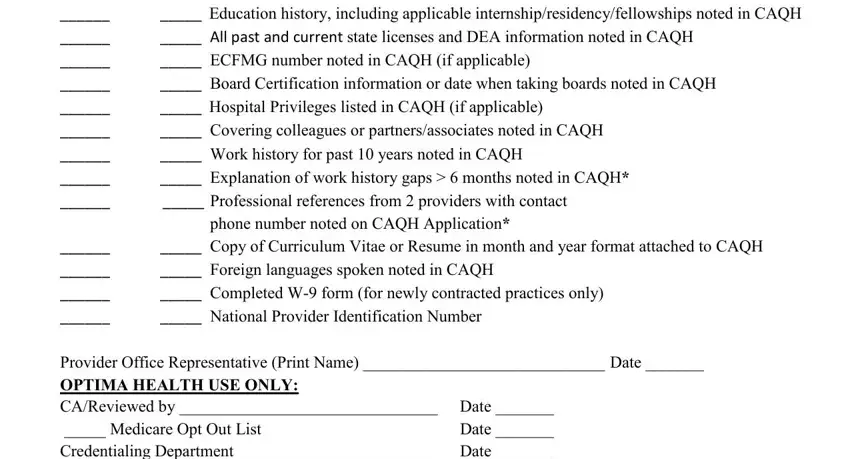 step 5 to filling out traning on credentialing