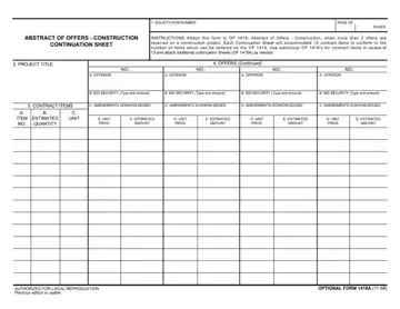 Optional Form 1419A Preview
