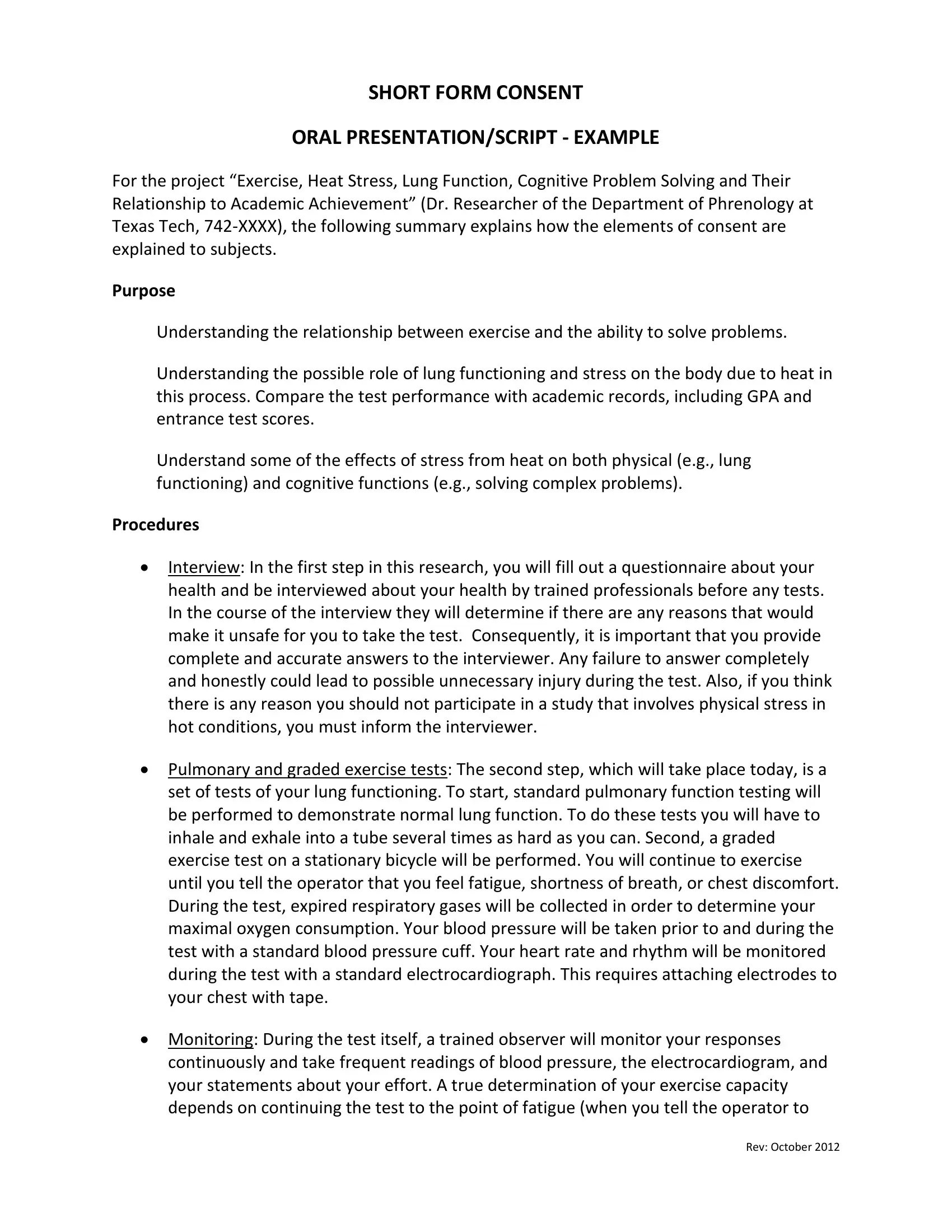 Oral Presentation Example Form Fill Out Printable PDF Forms Online
