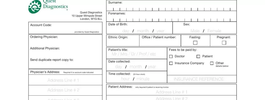 Quest Requisition Form Printable