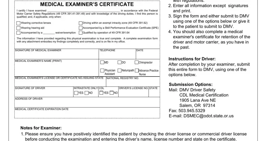 stage 1 to filling out oregon cdl medical card requirements