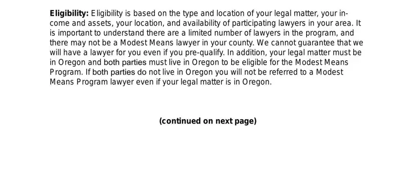 oregon state bar program fields to complete