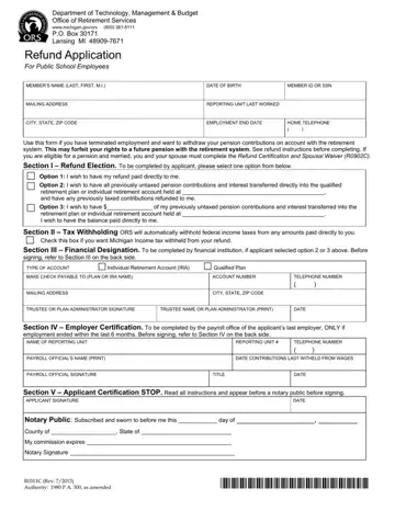 Ors Refund Application Form Preview