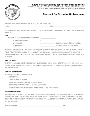 Orthodontics Contract Form Preview