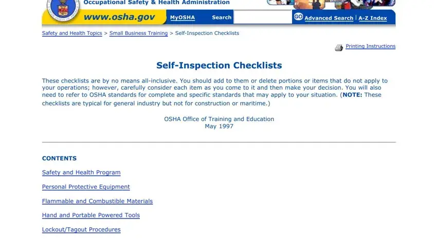 filling out osha sling inspection checklist pdf step 1