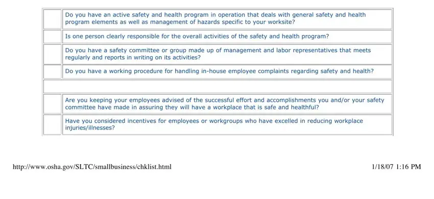 osha sling inspection checklist pdf Do you have an active safety and, Is one person clearly responsible, Do you have a safety committee or, Do you have a working procedure, Are you keeping your employees, and Have you considered incentives for blanks to complete