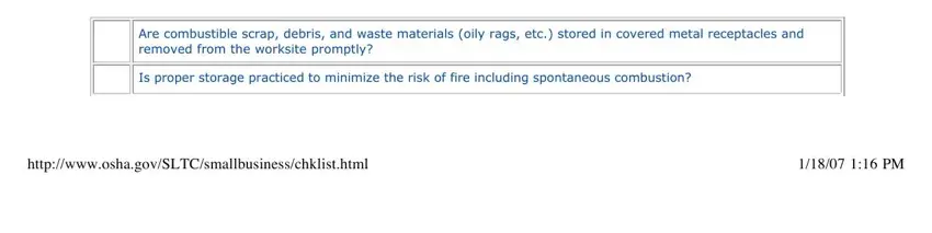Filling in osha sling inspection checklist pdf stage 5