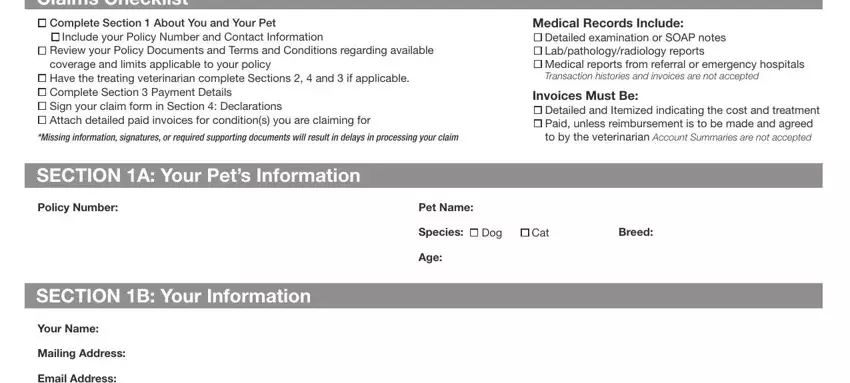 part 1 to filling in form ospca form