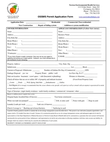 Ossms Permit Application Form Preview