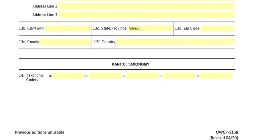 Finishing Owcp 1168 Form step 5