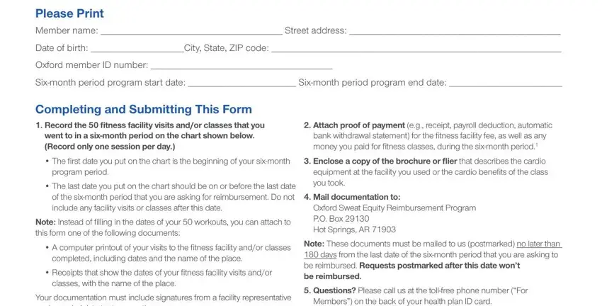 how to fill unitedhealthcare sweat equity empty fields to consider