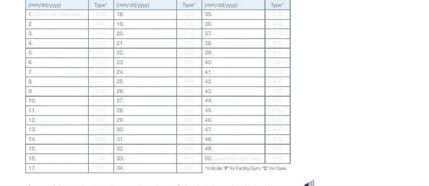 how to fill unitedhealthcare sweat equity Date mmddyyyy, Session Type, Date mmddyyyy, Session Type, Date mmddyyyy, Session Type, sixmonth start date, sixmonth end date, Indicate F for FacilityGym C for, and On your proof of payment please fields to fill out