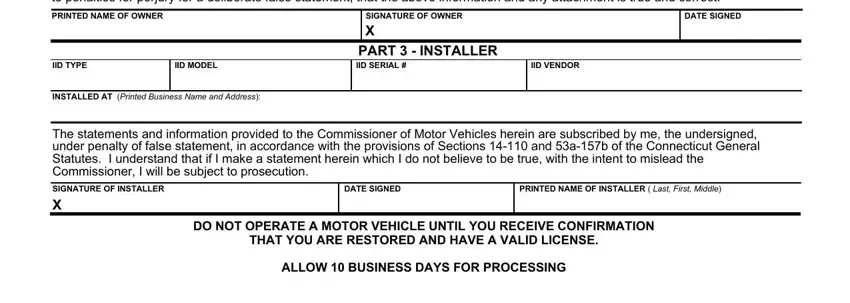 Filling out ct p246 stage 2