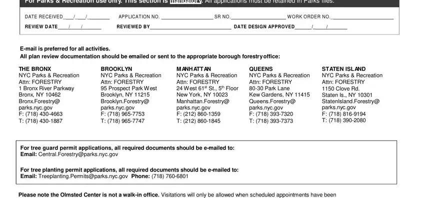 Entering details in P A Forestry Application step 4