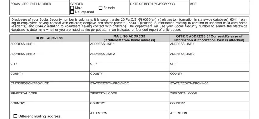 Entering details in pa child abuse check part 2