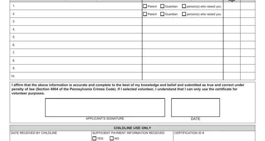 Filling out pa child abuse check stage 5