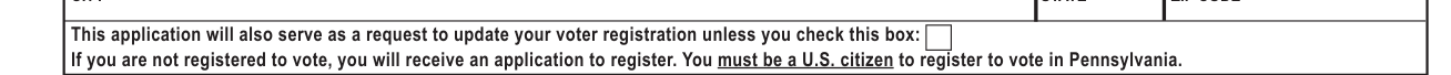 Form DL-3731 example filled out, voter registration