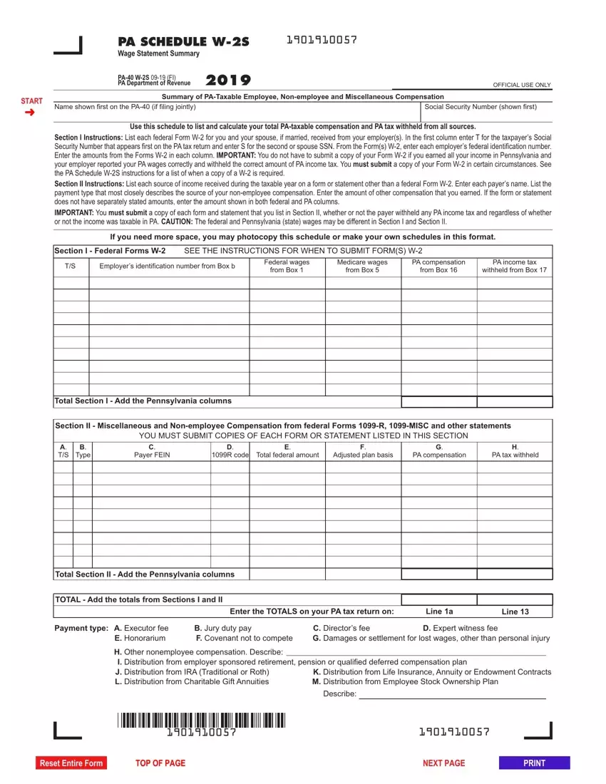 Pa Form W2S ≡ Fill Out Printable PDF Forms Online