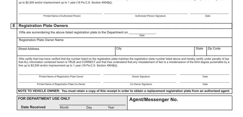 Completing mv 141 form step 2