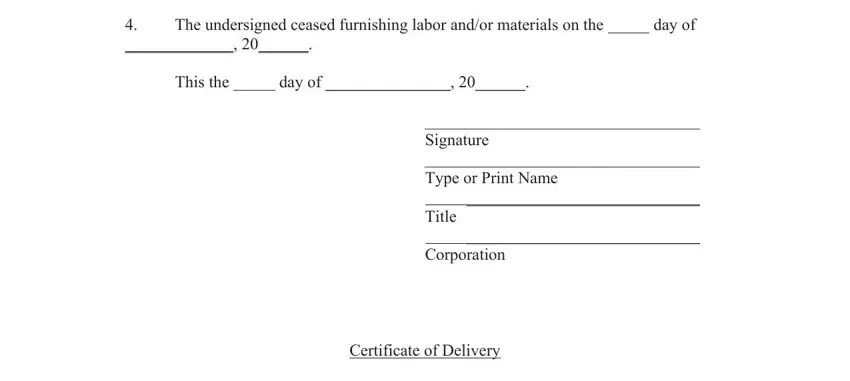 Filling out pennsylvania mechanics lien form stage 2