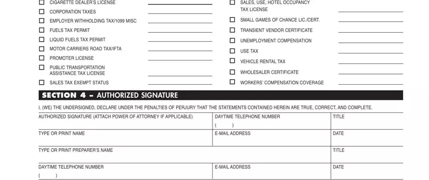 Filling in form pa 100 online part 4