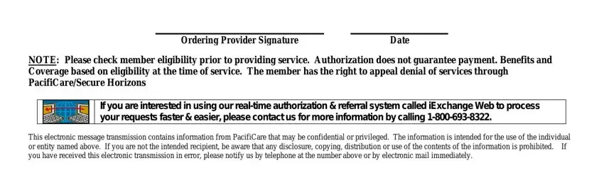 Finishing pacificare authorization form step 3