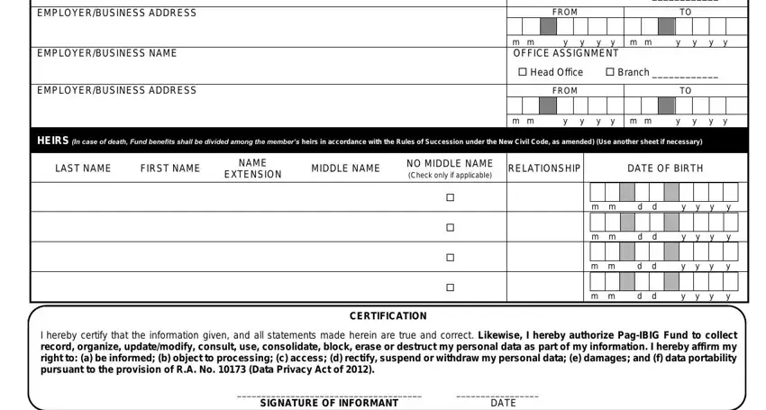 Completing pag ibig fill up form online registration part 5